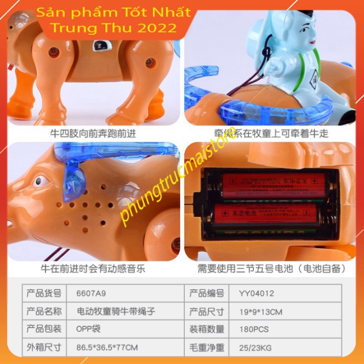 Đồ chơi chú bé chăn trâu bằng nhựa có nhạc và đèn Led rất đẹp