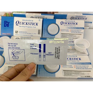 Combo 10 Que thử thai Quickstick hàng chính hãng Công Ty PHAMATECH sản xuất tại Hoa Kỳ
