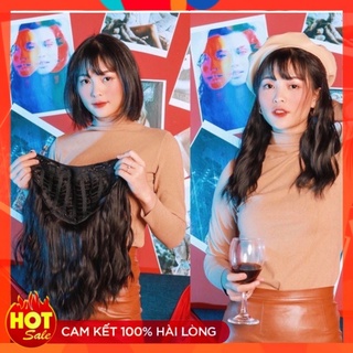 Tóc giả nữ 🌸 tóc kẹp U17 xoăn sóng trục ngắn