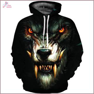 Áo hoodie in hình sói 3d cá tính