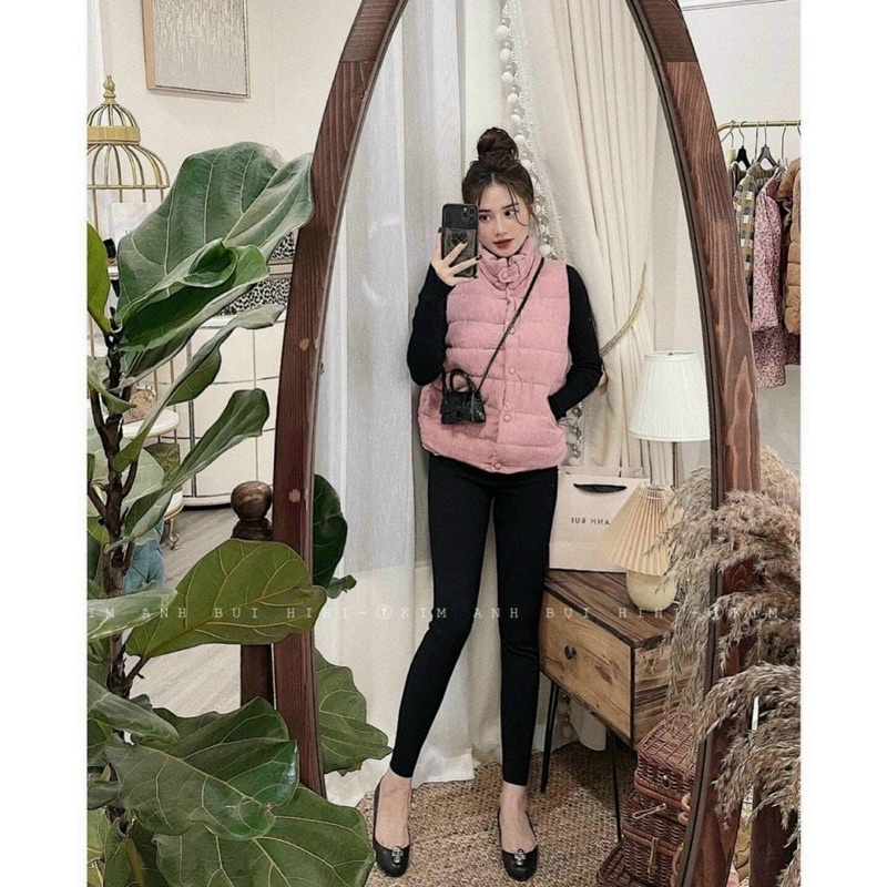 áo phao gile nhung túi kéo khoá | BigBuy360 - bigbuy360.vn