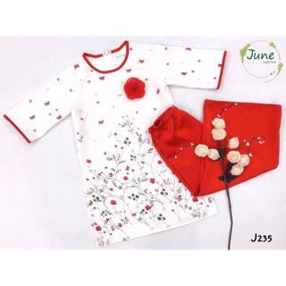 Set áo dài bé gái truyền thống