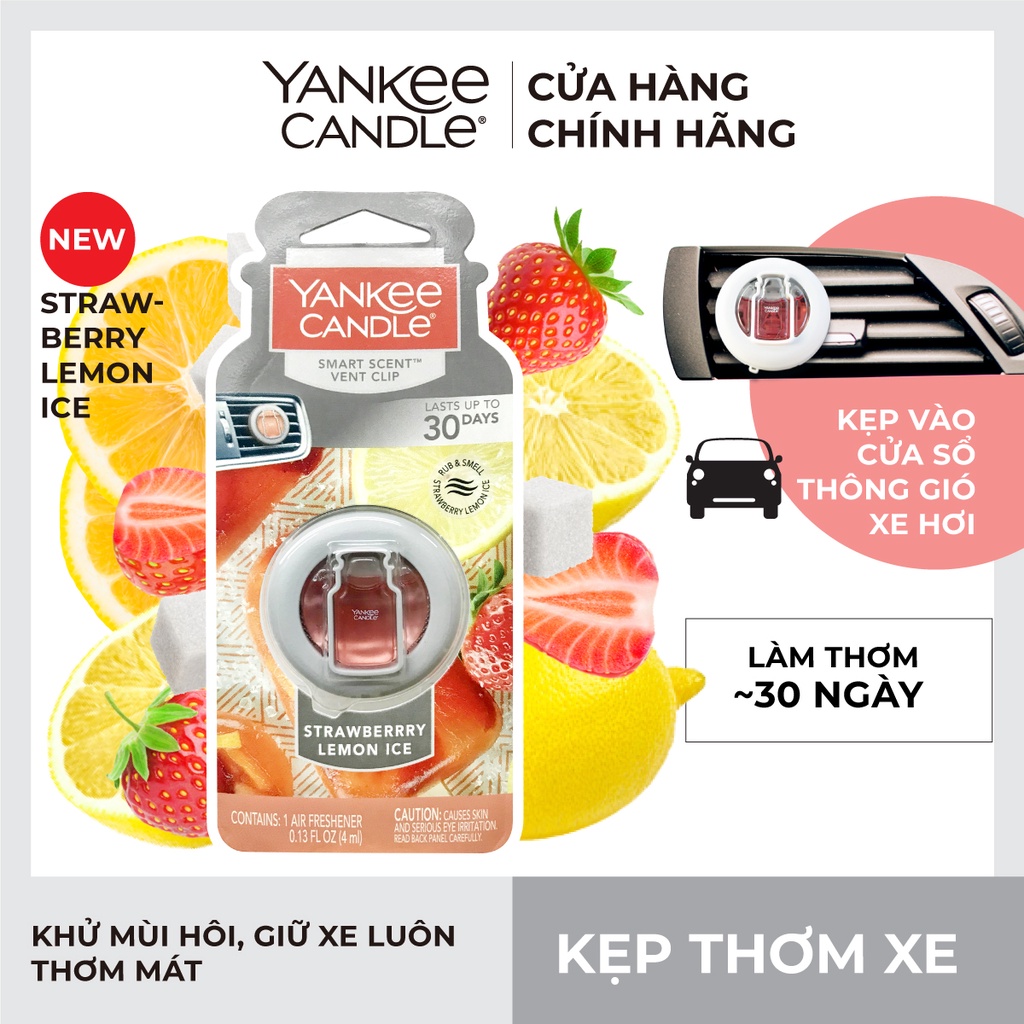 Kẹp thơm xe Yankee Candle - Strawberry Lemon Ice