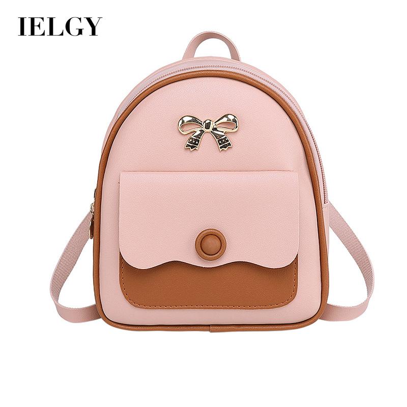 Ba lô IELGY mini trang trí nơ phong cách Hàn Quốc xinh xắn dễ phối đồ cho nữ