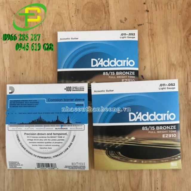 Dây đàn guitar Acoustic D’Addario EZ910,dây đàn ez910,dây đàn daddario ez910