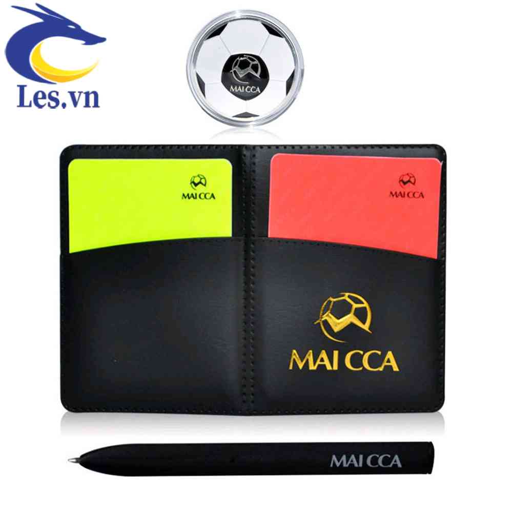 1 Bộ Thẻ Đồng Xu Vàng / Đỏ Cho Trọng Tài Bóng Đá