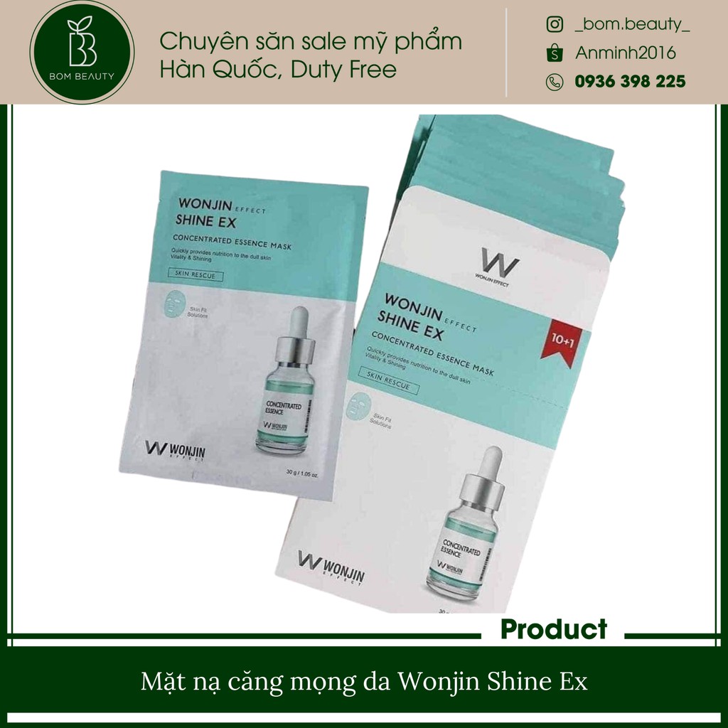 HỘP 11mieng Mặt nạ căng mọng da Wonjin Shine Ex