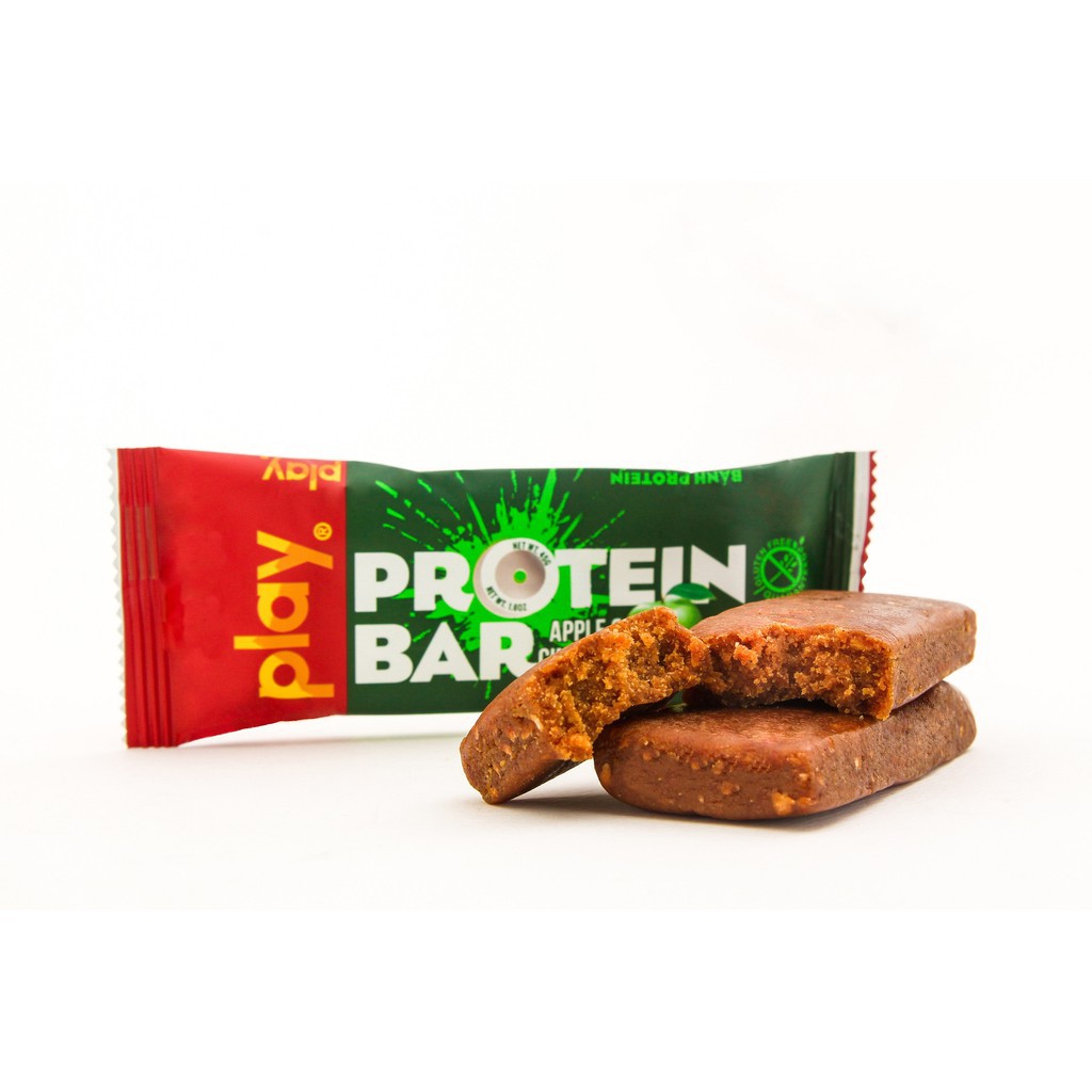 Thanh Protein Play 💪FREESHIP💪 Bánh Protein Vị Táo và Quế – PLAY Protein Bar Apple & Cinnamon SP6.1