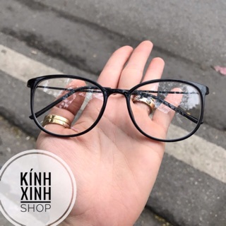 Kính gọng mắt bầu gọng Kim loại tăm mảnh