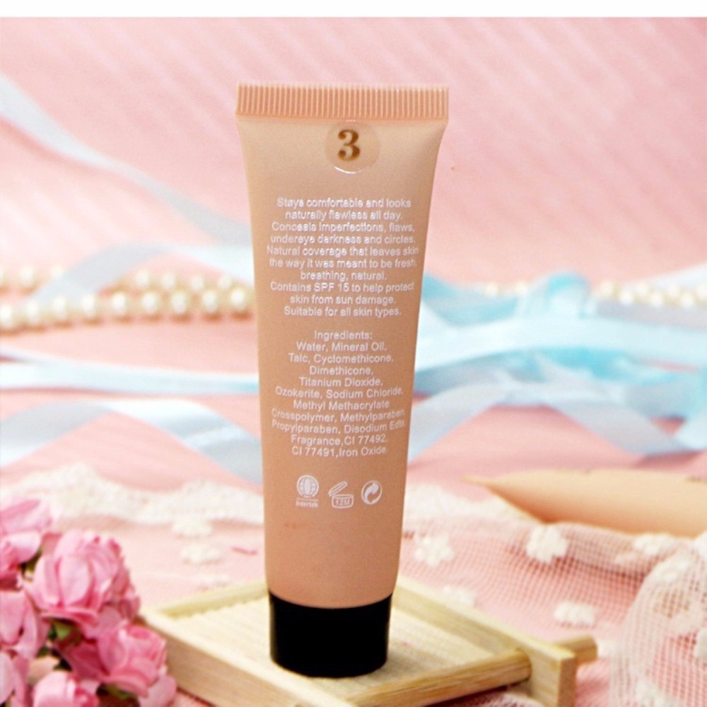 Kem Nền Che Khuyết Điểm BB Cream Màu Nude Tự Nhiên Dưỡng Ẩm Lâu Trôi Làm Sáng Da Dành Cho Trang Điểm