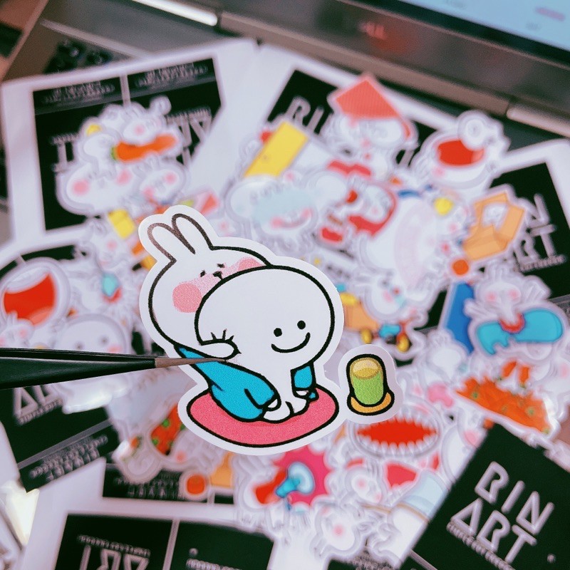 Decal Logo Sticker Patch in áo ủi trực tiếp lên vải hình thỏ dễ thương siêu quậy part 2