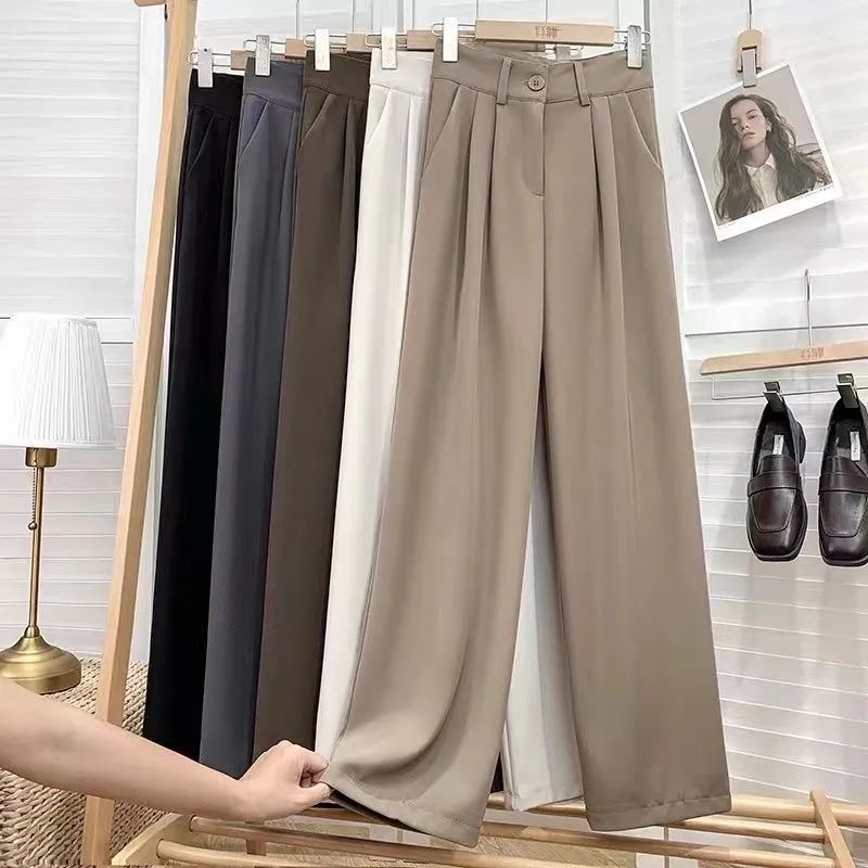 Quần ống rộng Lưng Cao Phong Cách Hàn Quốc Hàng Mới
