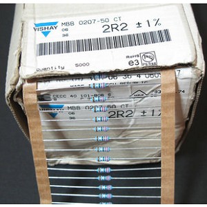 Điện trở vạch màu 2.2R 2.2R 2R2 1% chân đồng (12 con)