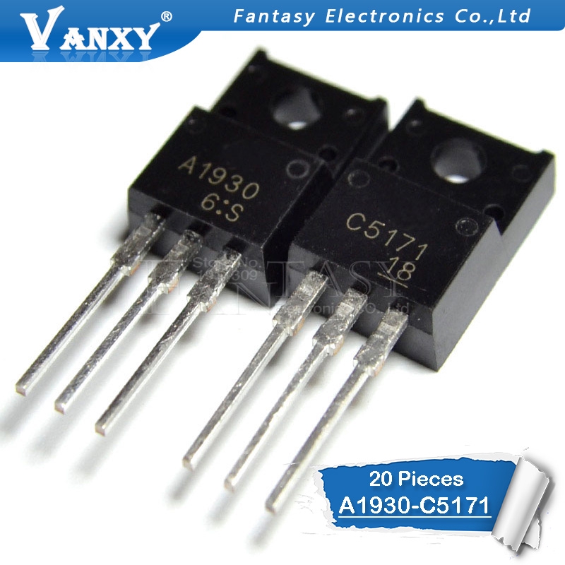 Bộ 20 linh kiện bán dẫn 2sa1930 + 10 cái 2sc5171 A1930 To-220 C5171 To220
