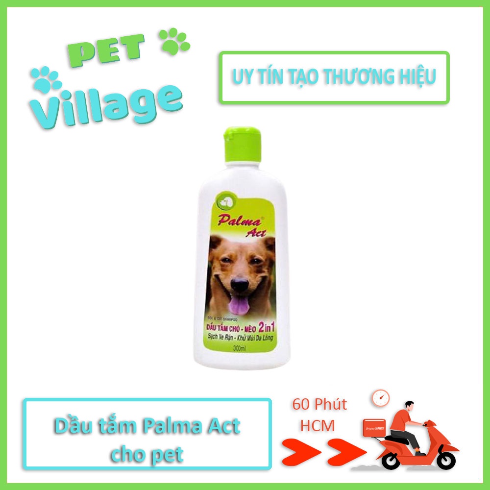 Dầu Tắm chó mèo Palma Act (- 102) sữa tắm thú cưng sạch ve rận khử mùi da lông