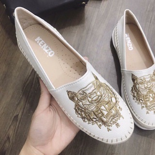 Giày lười kenzo trắng