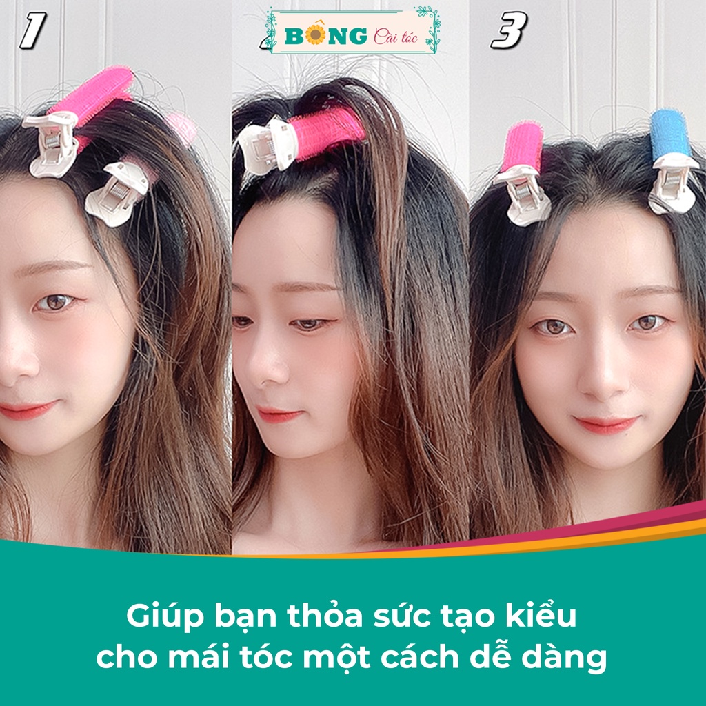 Kẹp lô cuốn tóc tự dính tạo nếp, tạo xoăn cho tóc nhiều màu phong cách Hàn Quốc KT20 - Kẹp tóc mái BÔNG Cài Tóc