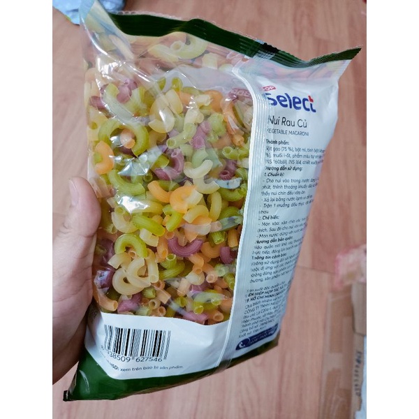 Nui rau củ Select tự nhiên dai ngon gói 200g