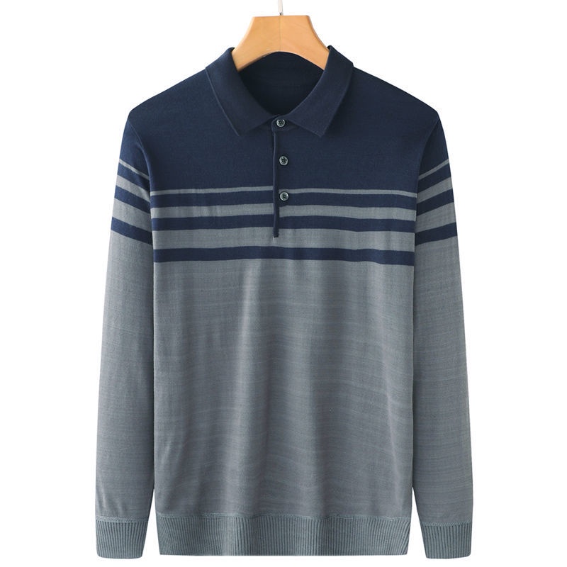 Áo Thun Cotton Tay Dài Dáng Rộng Thời Trang Xuân Thu Cho Đàn Ông Trung Niên 40 Tuổi