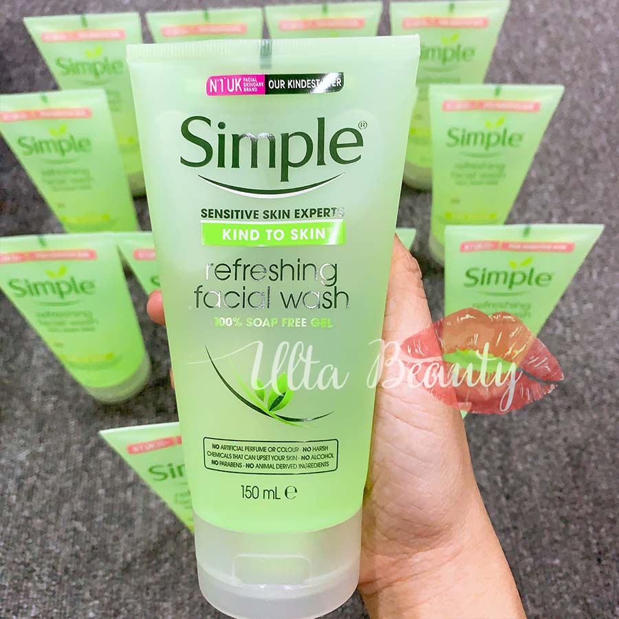 [MẪU MỚI NHẤT] Sữa Rửa Mặt Dạng Gel Simple Kind To Skin Refreshing Facial Wash Gel (150ml)