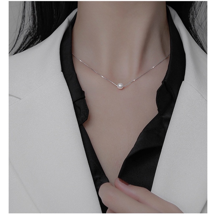 Vòng cổ Ngọc Trai 8mm Phong Cách Hàn Quốc Thời Trang Cho Nữ