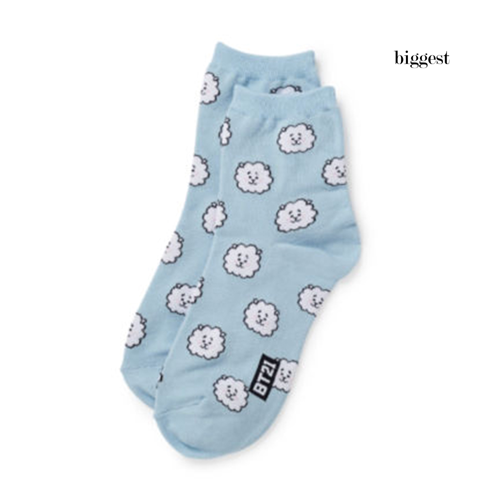 BTS BT21 Vớ Cotton Thể Thao Thoáng Khí In Họa Tiết Hoạt Hình Bt21 Cho Nam Nữ