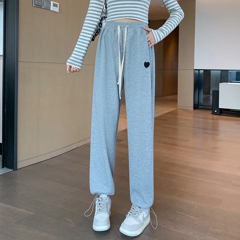 NRVP Quần Thể Thao Nữ Ống Rộng Phong Cách Thời Trang Đường Phố Hàn Quốc Mới