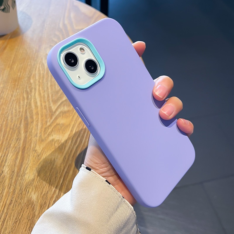 Ốp Điện Thoại Silicone Mềm Màu Trơn Chống Sốc 3 Trong 1 Sang Trọng Cho iPhone11 12 13 Pro Max XR X XS
