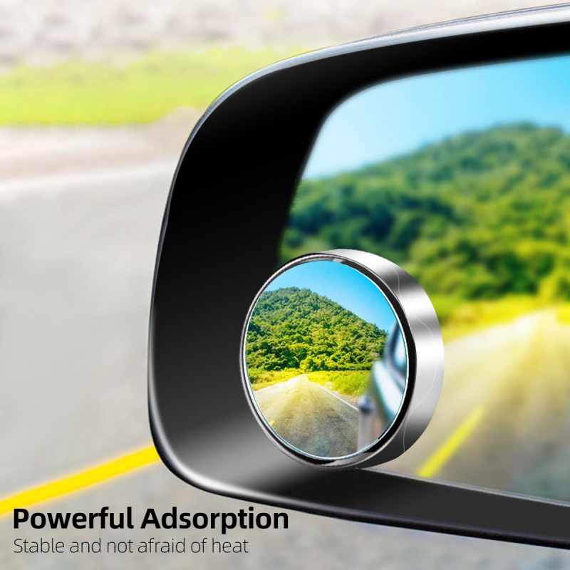 Set 2 gương chiếu hậu HDOORLINK hình tròn góc rộng xoay 360 độ chống thấm nước cho xe hơi