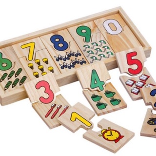 ĐỒ CHƠI GỖ GHÉP SỐ MONTESSORI PHẠM VI 10 SỐ