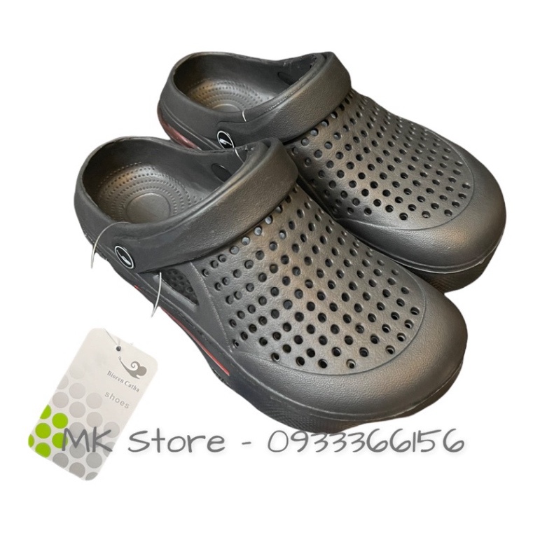 Dép Sục Nhựa Lỗ Bít Mũi Đi Mưa - Dép Crocs nam siêu nhẹ siêu bền mang đi làm chống nước