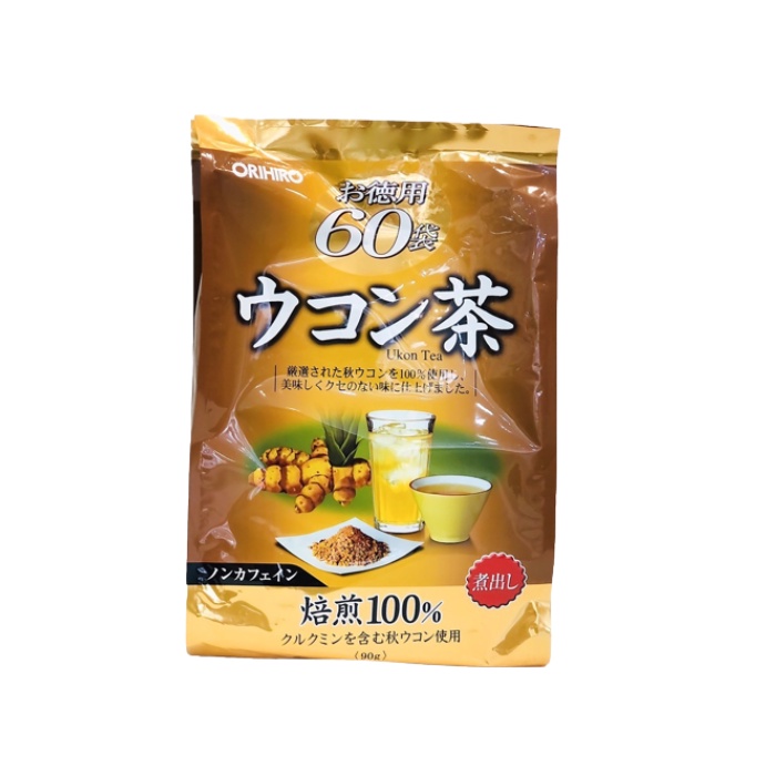 Trà nghệ mùa thu Ukon Tea Orihiro 60 gói Nhật Bản giải độc gan, bài tiết độc tố, phục hồi chức năng gan
