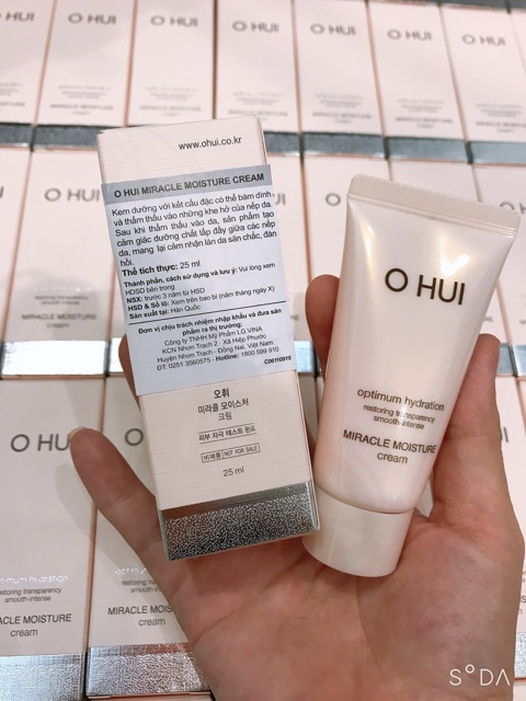Kem Dưỡng Ẩm làm trắng căn mịn da Miracle 25ml