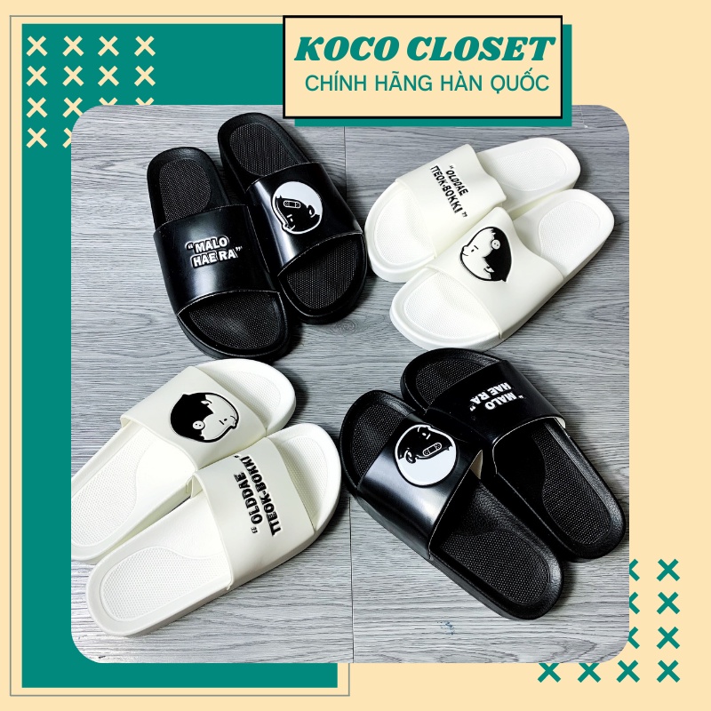 Dép Spao Friends couple đôi đen trắng bé trai bé gái chính hãng