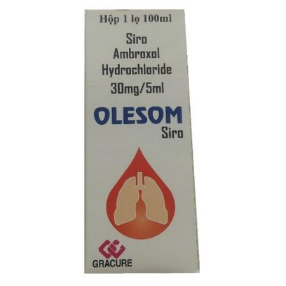 Long đờm, loãng đờm, giảm ho  Olesom Ambroxol - Chai 100ml nhập khẩu ẤN ĐỘ