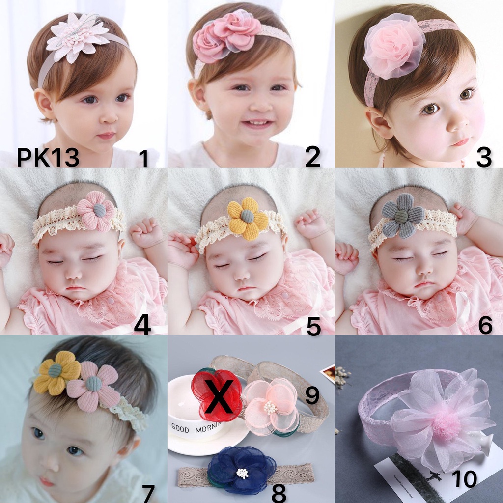 Tổng hợp các mẫu băng đô xinh cho bé 0-2 tuổi