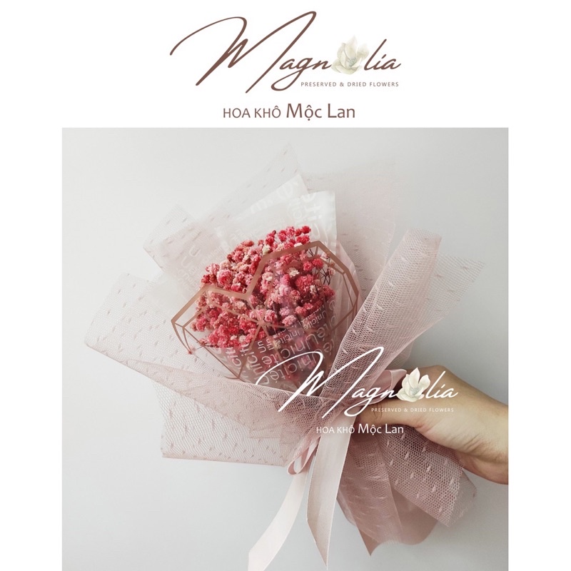 [COMBO] Set Bó hoa baby ướp + thiệp + túi giấy Kraft vintage❤️FREESHIP❤️ Quà tặng 20/10 sinh nhật 20/11 8/3
