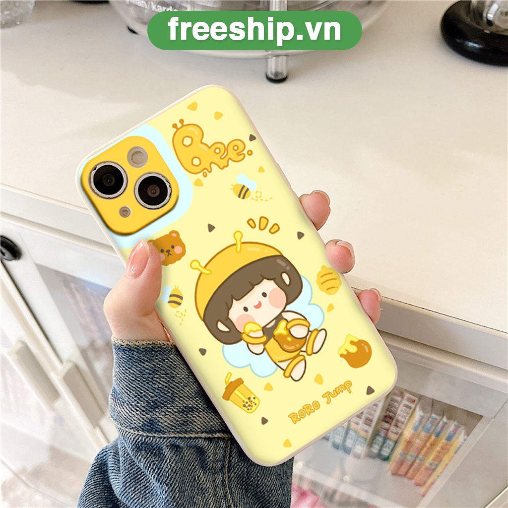 Ốp lưng iphone ong vàng bee xinh xắn bảo vệ camera ốp iphone6/6plus/6s/6splus/7/7plus/8/8plus/x/xr/xs/11/12/13/pro/ma