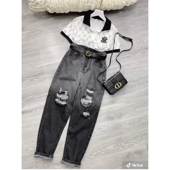 Quần jeans baggy 9 tấc mã 52 - TA alohashop91