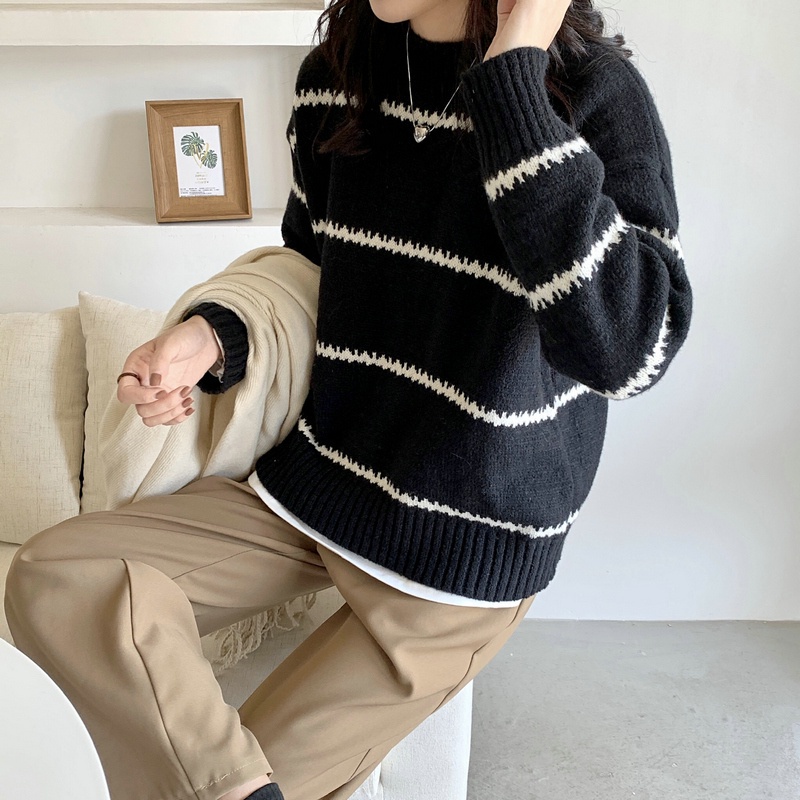 SUXI Áo sweater dài tay dáng rộng thiết kế mới thời trang theo phong cách hàn quốc cho nữ