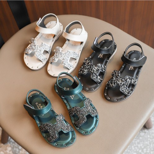 dép sandal bé gái size 21-36 kim sa nổi bật tôn chân