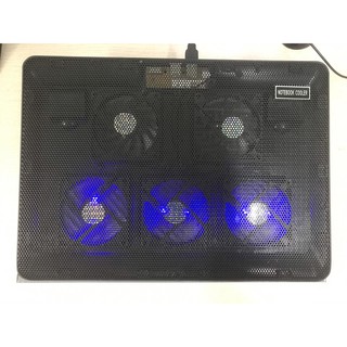 Tản nhiệt laptop, đế tản nhiệt laptop cao cấp v4/v5 notebook cool pad 5 quạt siêu mát cho laptop 14-17inch