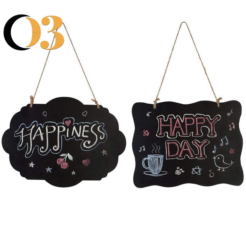 Bộ 2 Bảng Đen Viết Phấn Treo Tường