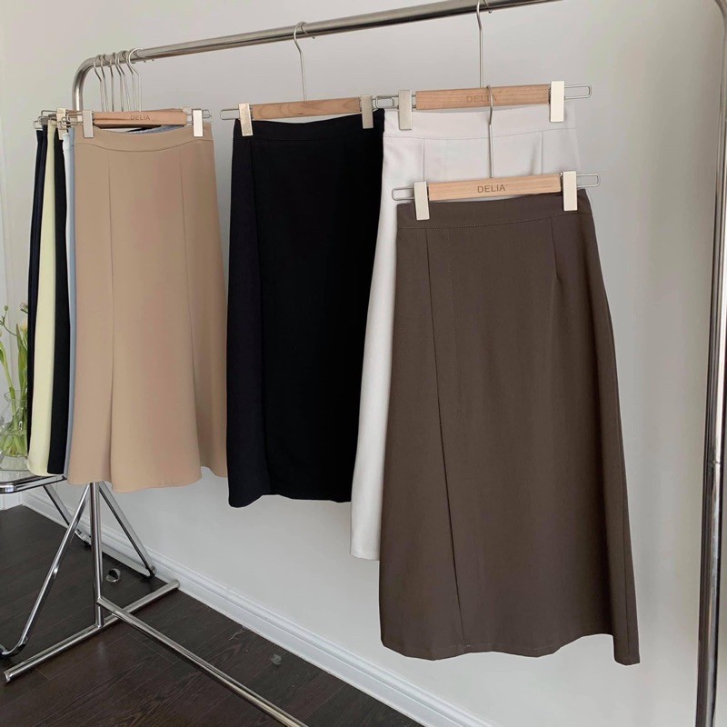 [Mã SKAMCLU7 giảm 10% tối đa 50K đơn 0Đ] 9922 CHÂN VÁY KAKI XẺ CAO CHUN SAU | BigBuy360 - bigbuy360.vn