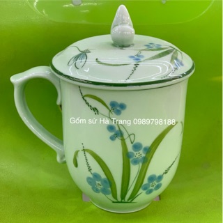 Cốc sứ Bát Tràng cao cấp vẽ chuồn hoa