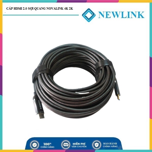 Cáp HDMI SỢI QUANG 20M-30M Novalink 4K,2K cao cấp bảo hành 12 Tháng đổi mới, Hàng Việt Nam