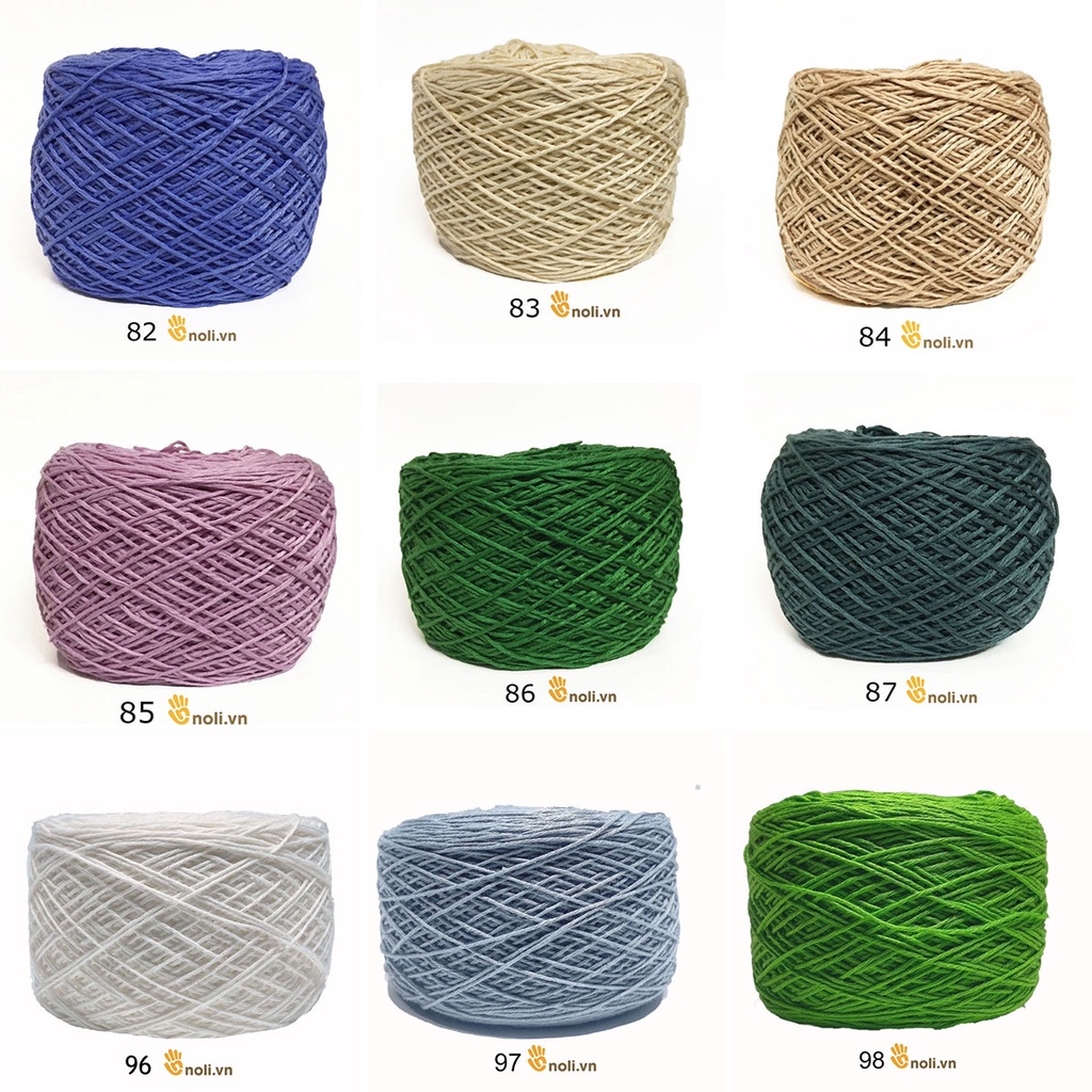 Sợi cotton Việt Nam 1mm Craft yarn VN chuyên móc thú, bikini, váy áo mùa hè, lót ly không xù