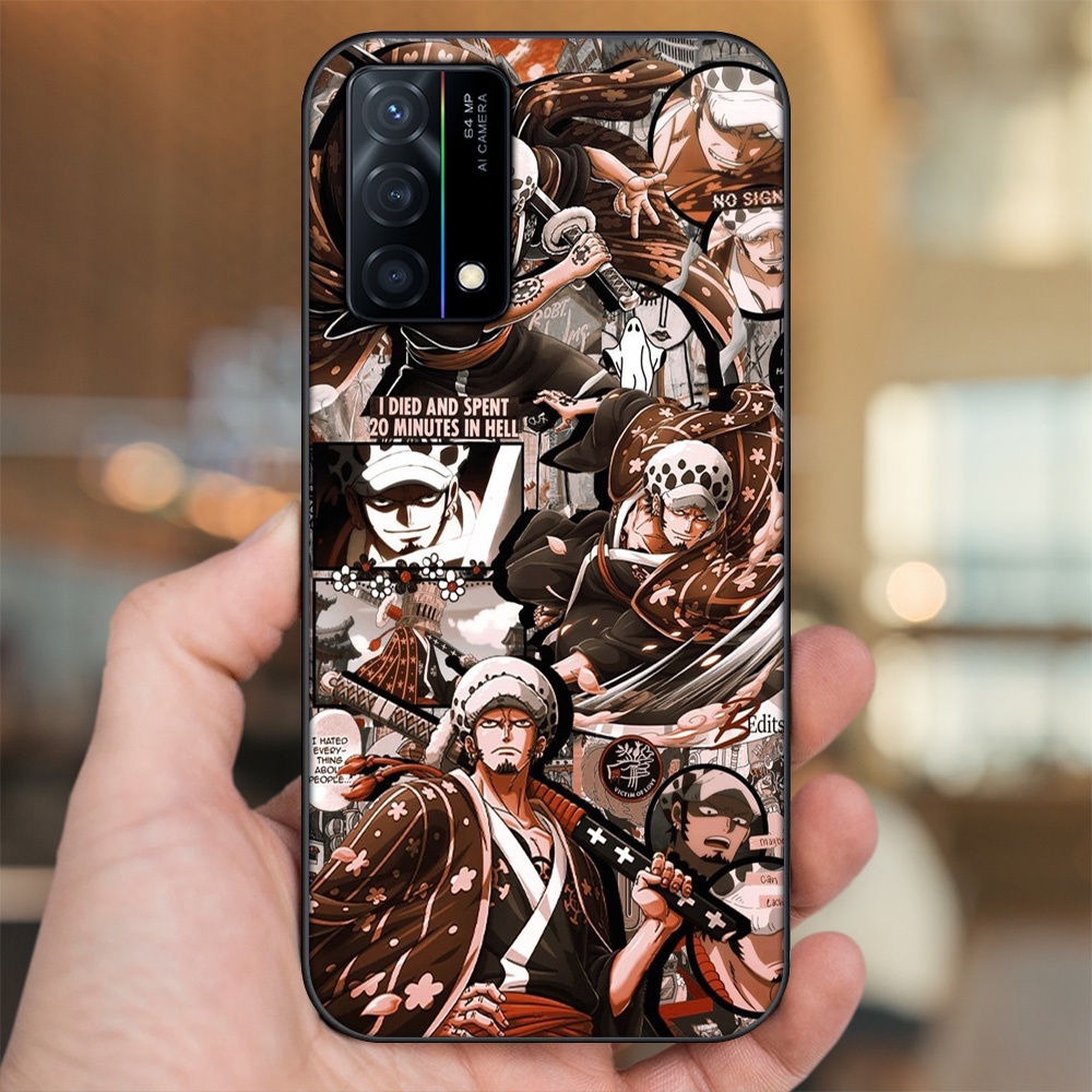Ốp lưng Oppo K9 viền đen in hình Law One Piece