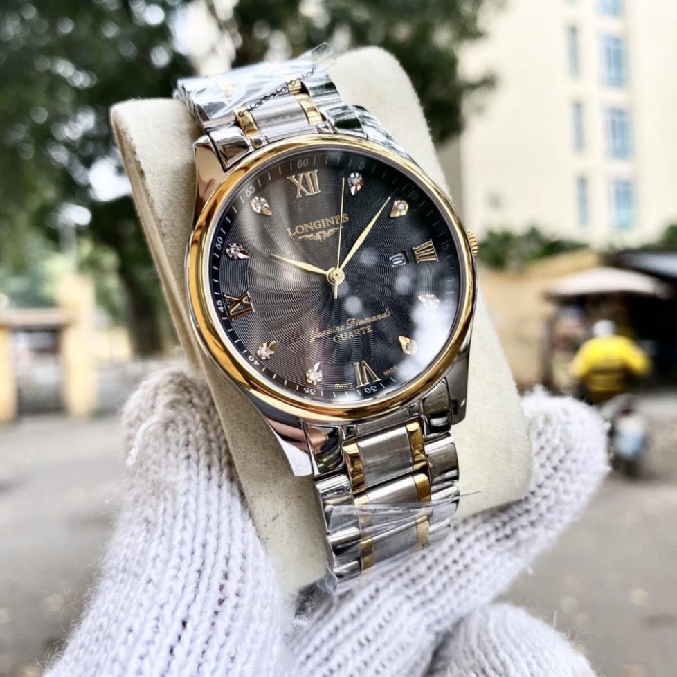 Đồng Hồ Nam longines Sapphire LG032 Dây Thép Máy Pin Nhật Chống nước, Chống Xước Tuyệt Đối