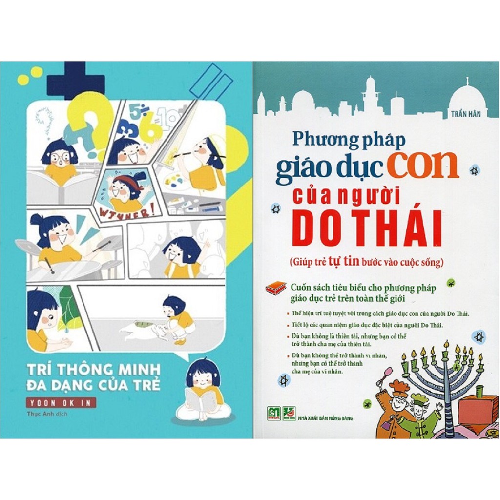 Sách - Combo Trí Thông Minh Đa Dạng Của Trẻ + Phương Pháp Giáo Dục Con Của Người Do Thái - Tác giả Yoon Ok In, Trần Hân